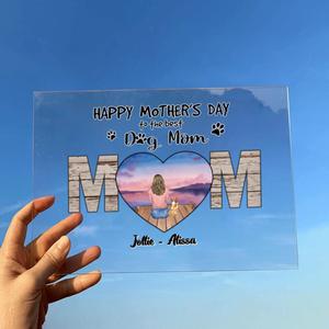 Custom Personalized Dog Mom Acrylic Plaque - Gift Idea For Dog Lover/ Mother's Day - Upto 4 Dogs - Happy Mother's Day To The Best Dog Mom Hot Sale Online