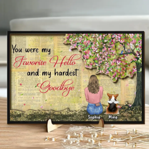 Custom Personalized Dog Memorial 2 Layered Wooden Art - Upto 3 Dogs/ Cats/ Rabbits - Gift Idea For Dog Lover - You Were My Favorite Hello And My Hardest Goodbye Cheap Pice Store