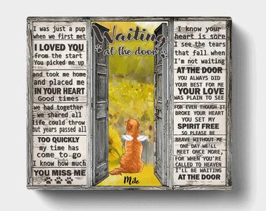 Custom Personalized Dog Loss Canvas - Upto 3 Dogs - Best Gift For Dog Lover - Waiting At The Door Clearance Pick A Best