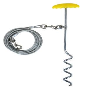 Aspen Pet Yellow EasyTurn Stake W/ 20 ft. Cable Tie-Out Buy Cheap Looking For
