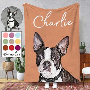 Boston Terrier - Upload Your Photo Blanket For Dog Lovers - Custom Photo Pet Store Cheap Online