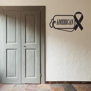 American Dog Tag with Ribbon Decal Buy Cheap Tumblr