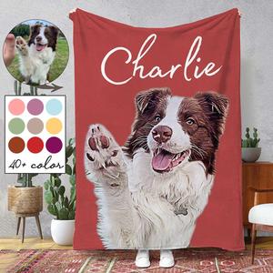 Border Collie - Upload Your Photo Blanket For Dog Lovers - Custom Photo Pet Cheap Sale 2025