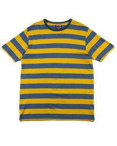 40's Biker Hoop Tee - Mustard & Blue Wiki Sale Online