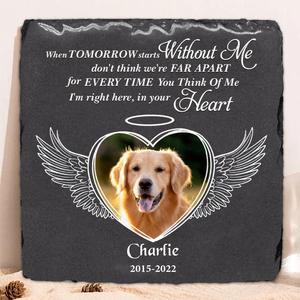 Custom Personalized Memorial Photo Square Lithograph - Gift Idea For Pet Lover - I'm Right Here In Your Heart Low Cost Cheap Online