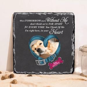 Custom Personalized Memorial Photo Square Lithograph - Gift Idea For Pet Lover - I'm Right Here, In Your Heart Extremely Cheap Online