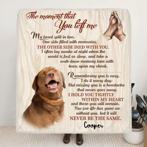 Personalized Dog Memorial Blanket - Gift For Dog Owners - My Heart Split In Two - 9RUHCI Cheap Pice