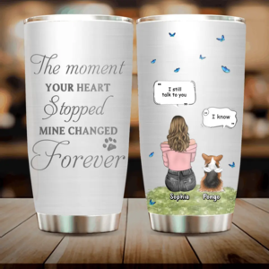 Personalized Dog Memorial Tumbler - Upto 4 Dogs - Memorial Gift for Dog Loss Supply Sale Online