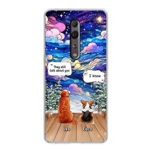 Personalized Dog Memorial Phone Case - Upto 4 Pets - Memorial Gift Idea For Dog/ Cat/ Rabbit Lovers - They Still Talk About You - Case For Oppo/Xiaomi/Huawei Stockist Online