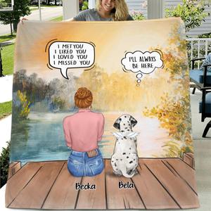 Custom Personalized Dog Cat Blanket/Pillow - Gift For Dog Mom, Cat Mom - I met you Blanket/Round Pillow/Heart Pillow - Up to 5 Pets Cheap Pirce