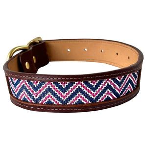 Leather Self Finishing Dog Collar - Zigzag Cheap Pice Top Quality