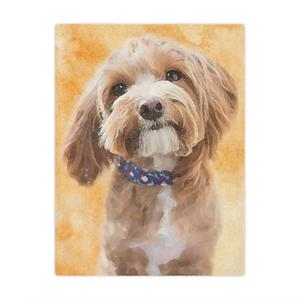 Pet Blanket From Photo, Painting Pet Blanket, Watercolor Dog/Cat Illustration Blanket Visit New Sale Online