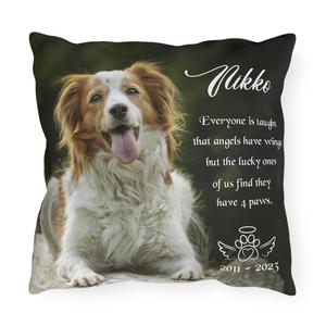 Pet Memorial Pillow With Photo And Custom Text, Dog Memorial Gifts, Pet Memorial Gifts Cheap Sale Manchester Great Sale