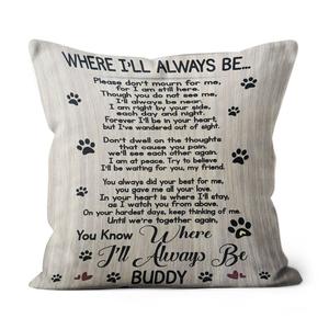 Pet Loss Gift, Loss Of a Dog Poem, Dog Rainbow Bridge, Waiting At The Door Suede Throw Pillow Cheap Pictures