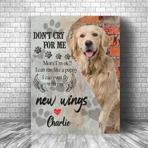 Pets Dog Loss Gifts, Gift for Someone Who Lost a Dog, Personalized Dog Memorial Gift Brick Texture Canvas Footlocker Pictures Sale Online