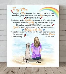 Custom Personalized Memorial Dog Canvas - Single Parent With Upto 4 Dogs- Memorial Gift For Dogs Lovers - M04NKJ Grey Outlet Store Online