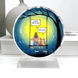 Custom Personalized Memorial Dog Crystal Pendulum - Upto 3 Dogs - Best Gift For Dog Lovers - I Still Talk To You Buy Cheap Get Authentic
