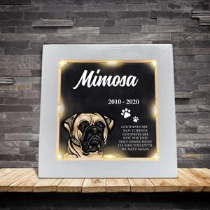 Custom Personalized Memorial Dog Frame With Led - Memorial Gift Idea For Dog Lovers - Goodbyes Are Not Forever Excellent Online