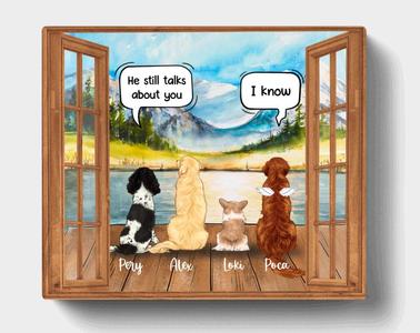 Custom Personalized Memorial Dog Horizontal Canvas - Best Gift For Dog Lover Pices Cheap Online