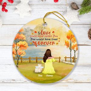 Custom Personalized Memorial Dog Autumn  Ornament - Mom With Upto 4 Dogs - Memorial Gift For Dog Lover -  8ALLOF Very Cheap Sale Online