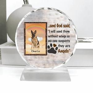 Custom Personalized Memorial Dog Crystal Pendulum - Gift Idea For Dog Lovers - I Will Send Them Without Wings So No One Suspects They Are Angels Sale Supply