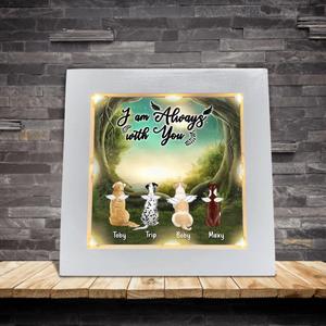 Custom Personalized Memorial Dog Frame With Led - Memorial Gift For Dog Lovers With Up To 4 Dogs - I Am Always With You Sast Sale Online
