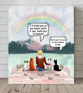 Custom Personalized Memorial Dog Canvas - Upto 4 Dogs - Memorial Gift For Dog Lovers Outlet Cheap Online