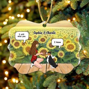 Custom Personalized Memorial Dog Mom Rectangle Wooden Ornament - Memorial Gift For Dog Mom/ Dog Lover - I Still Miss You, I Know Newest Cheap Pice