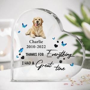 Custom Personalized Memorial Dog Heart Acrylic Plaque - Memorial Gift - I'm Right Here, In Your Heart Cheap New Styles
