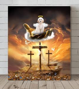 Custom Personalized Memorial Dog Canvas - Up to 3 Dogs - Best Gift For Dog Free Shipping Low Cost