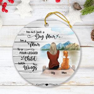 Custom Personalized Dog Mom Memorial Ornament - Mom & Dog - Best Gift For Dog Lovers - I'm Not Just A Dog Mom - TBZX4U Cheap Brand New Unisex