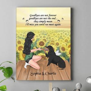 Custom Personalized Dog Mom Canvas - Memorial Gift For Dog Mom/ Dog Lover - I'll Miss You Until We Meet Again Clearance Exclusive