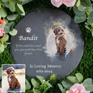 Watercolor Pet Memorial Print on Garden Stone, Dog Memorial, Cat memorial, Pet Keepsake, Pet remembrance gift Get To Buy