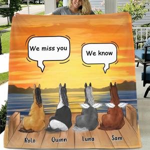 Custom Personalized Memorial Horses Quilt/Fleece Blanket/Pillow Cover - Upto 4 Horses - Memorial Gift Idea For Horse Owners Wide Range Of Cheap Pice