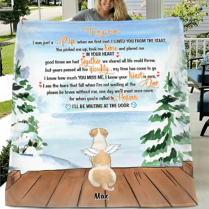 Custom Personalized Memorial Pets Quilt/Fleece Blanket - Upto 4 Pets - Gift Idea For Dog/Cat Lovers - To My Mom 2025 New For Sale