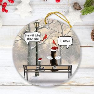 Custom Personalized Memorial Pets Conversation Ornament - Upto 6 Pets - Best Gift For Dog/ Cat Lover 2025 Sale Online