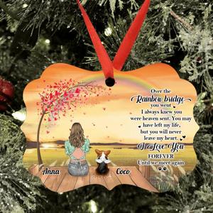 Custom Personalized Memorial Pets Ornament - Upto 3 Pets - Memorial Gift Idea For Dog/Cat Lovers - I Love You Forever Popular Sale Online