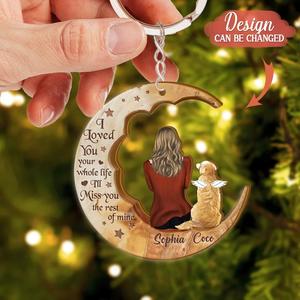 Custom Personalized Memorial Pet Wooden Keychain - Memorial Gift Idea For Pet Lover - I Loved You Your Whole Life I'll Miss You The Rest Of Mine Buy Cheap Big Discount
