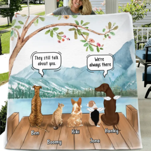 Custom Personalized Memorial Pet Quilt/Fleece Blanket/Pillow Cover - Upto 5 Pets - Memorial Gift Idea For Dog/Cat Lovers - They Still Talk About You Quality From China Wholesale