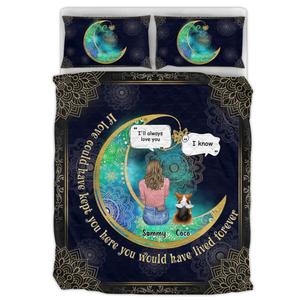 Custom Personalized Memorial Pet Quilt Bed Set - Upto 4 Pets - Gift Idea For Dog/Cat/Bunny Owners - If Love Could Have Kept You Here You Would Have Lived Forever Outlet Reliable