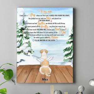 Custom Personalized Memorial Pets Canvas - Upto 4 Pets - Gift Idea For Dog/Cat Lovers - To My Mom Low Cost Cheap Online