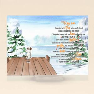 Custom Personalized Memorial Pets Acrylic Plaque - Upto 4 Pets - Gift Idea For Dog/Cat Lovers - To My Mom Hot Sale