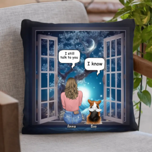 Custom Personalized Memorial Pet Pillow Cover - Upto 4 Dogs/Cats/Rabbits - Memorial Gift Idea for Dog/Cat/Rabbit Owners Real For Sale