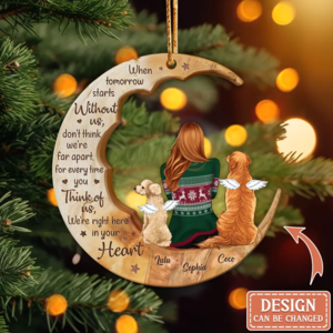 Custom Personalized Memorial Pet Wooden Ornament - Memorial Gift Idea for Cat/ Dog Lover - When Tomorrow Starts Without Me Outlet Affordable