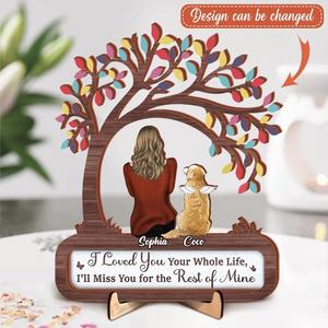 Custom Personalized Memorial Pet Wooden Art - Upto 3 Dogs/ Cats/ Rabbits - Memorial Gift Idea For Pet Lover - It's Never Just A Dog Sale Wholesale Pice