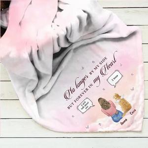 Custom Personalized Memorial Pet Single Layer Fleece/Quilt Blanket - Memorial Gift Idea for Dog/Cat Owners/Mother's Day - No Longer By My Side But Forever In My Heart Marketable For Sale