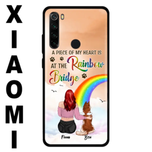 Custom Personalized Memorial Phone Case - Memorial Gift Idea for Dog/Cat Owners/Mother's Day - A Piece Of My Heart Is At The Rainbow Bridge - Case for Xiaomi/Huawei/Oppo Best Place Online
