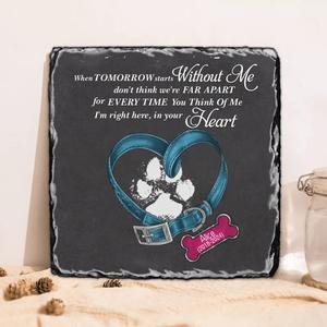 Custom Personalized Memorial Pet Square Lithograph - Gift Idea For Pet Lover - Don't Think We're Far Apart Cheap Sale Online Online