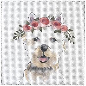 Westie Dog with Floral Crown Exclusive Online