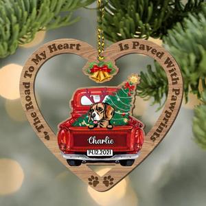 Custom Personalized Christmas Dog Ornament - Christmas Gift Idea For Dog Lover - The Road To My Heart Is Paved With Pawprints Discount Explore